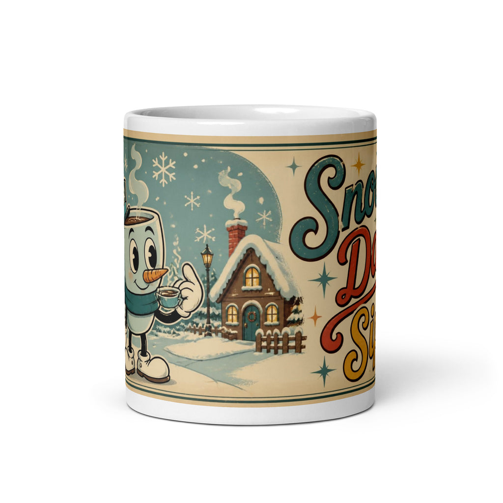 Snow Day Sips 11 oz mug, front view