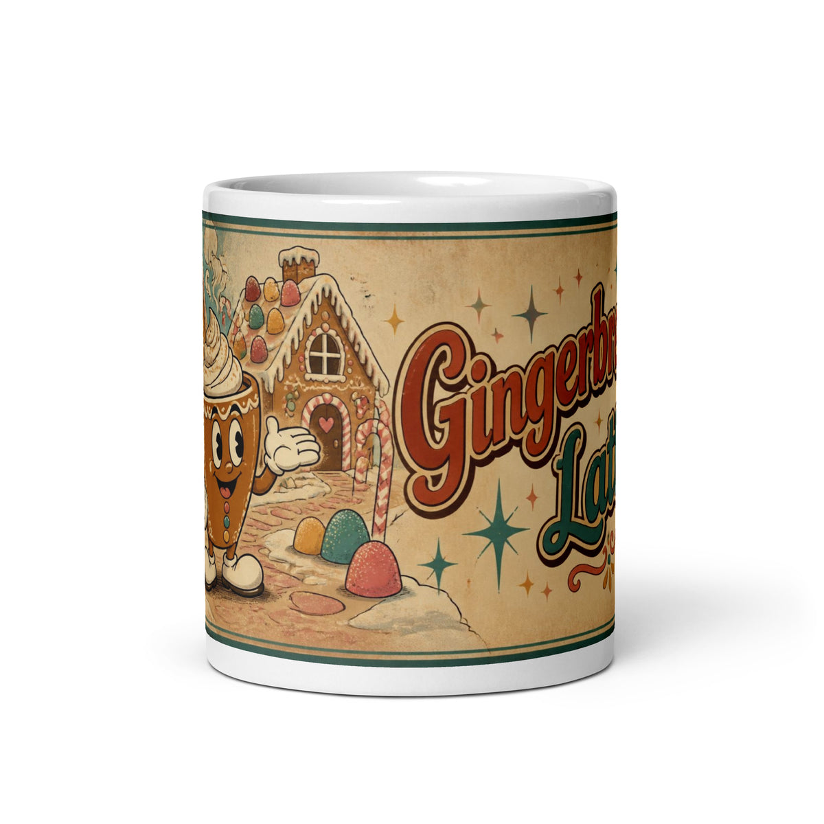 Gingerbread Latte 11 oz mug, front view