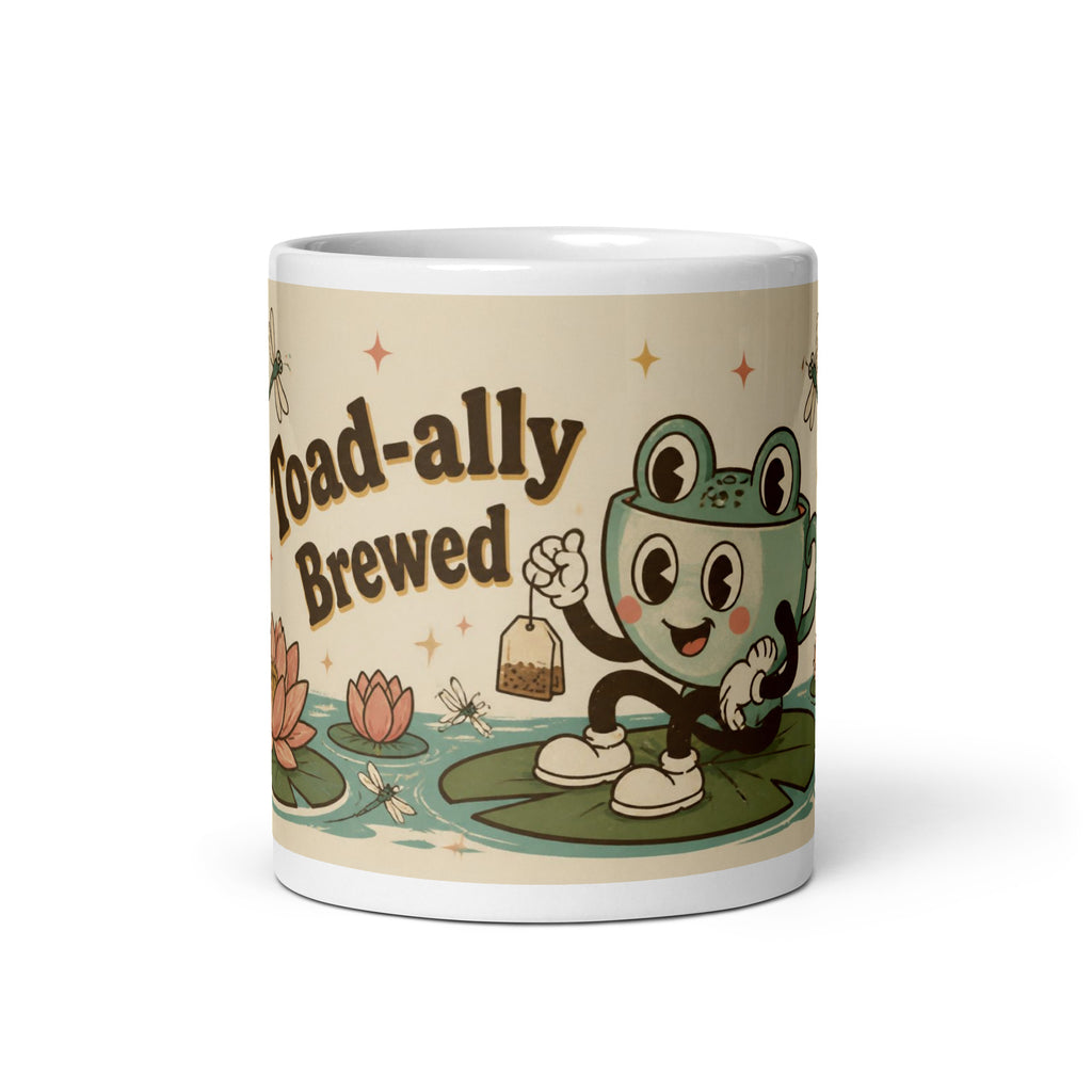 Toad-ally Brewed 11 oz mug, front view