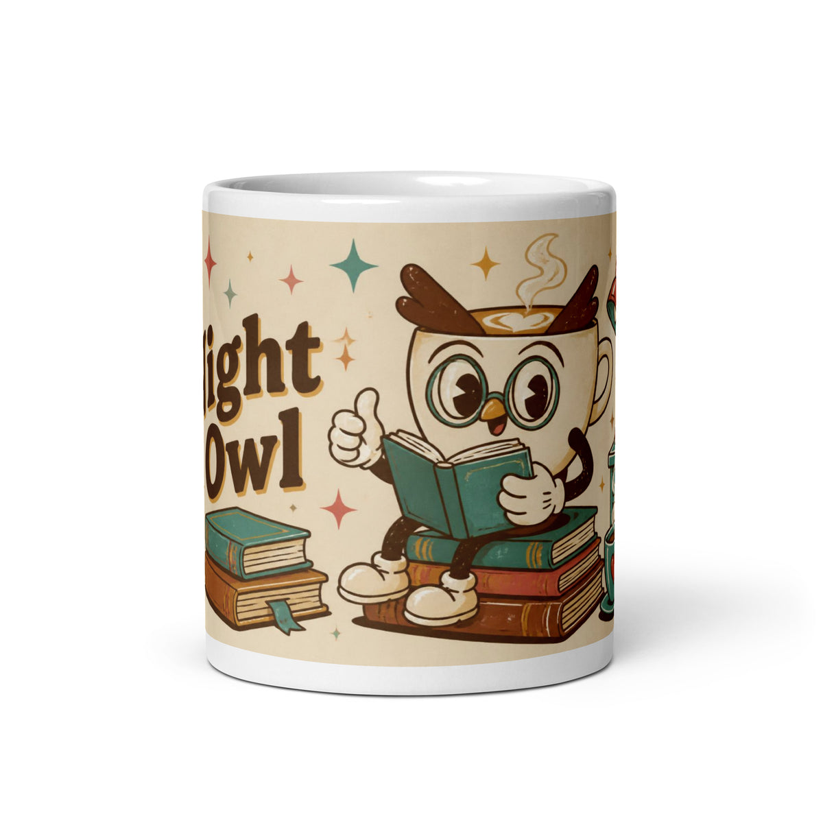 Night Owl 11 oz mug, front view