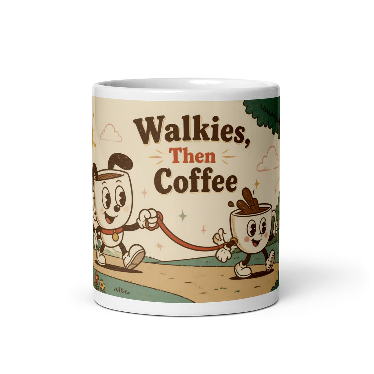 Walkies, Then Coffee 11 oz mug, front view