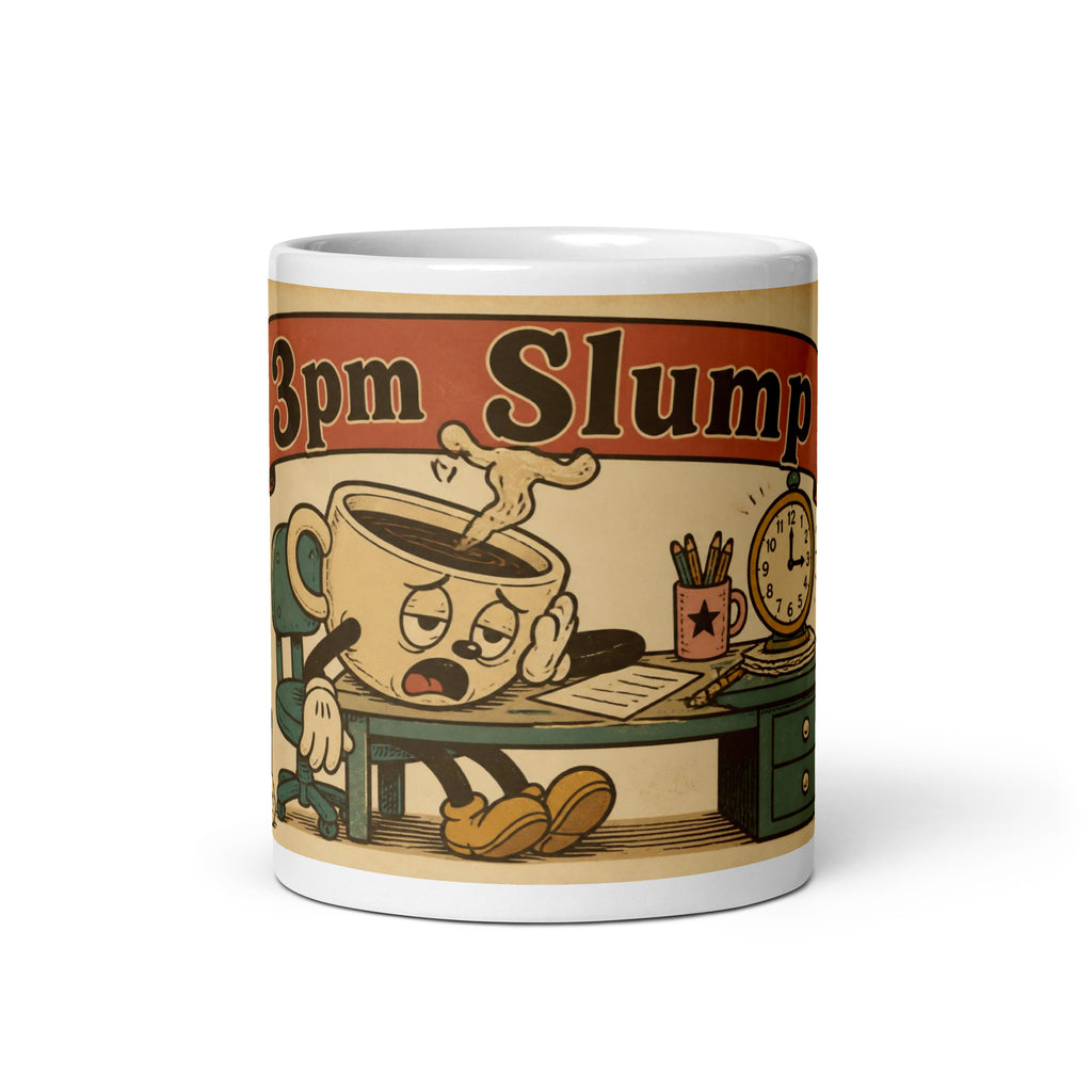 3pm Slump 11 oz mug, front view