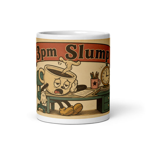 3pm Slump 11 oz mug, front view
