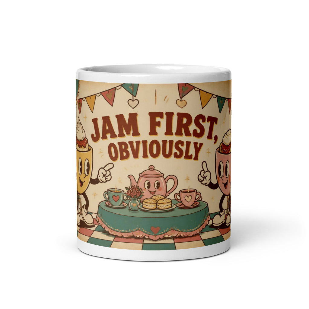 Jam First, Obviously 11 oz mug, front view