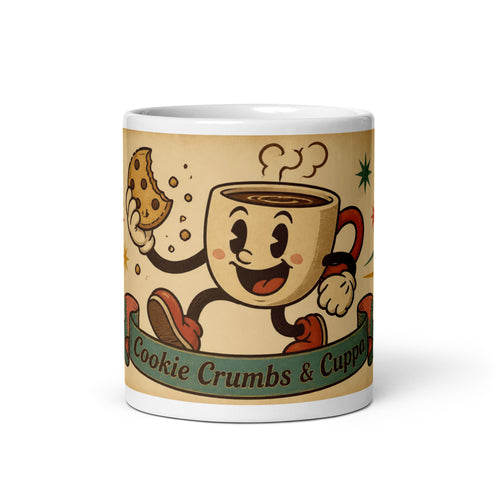 Cookie Crumbs & Cuppa 11 oz mug, front view