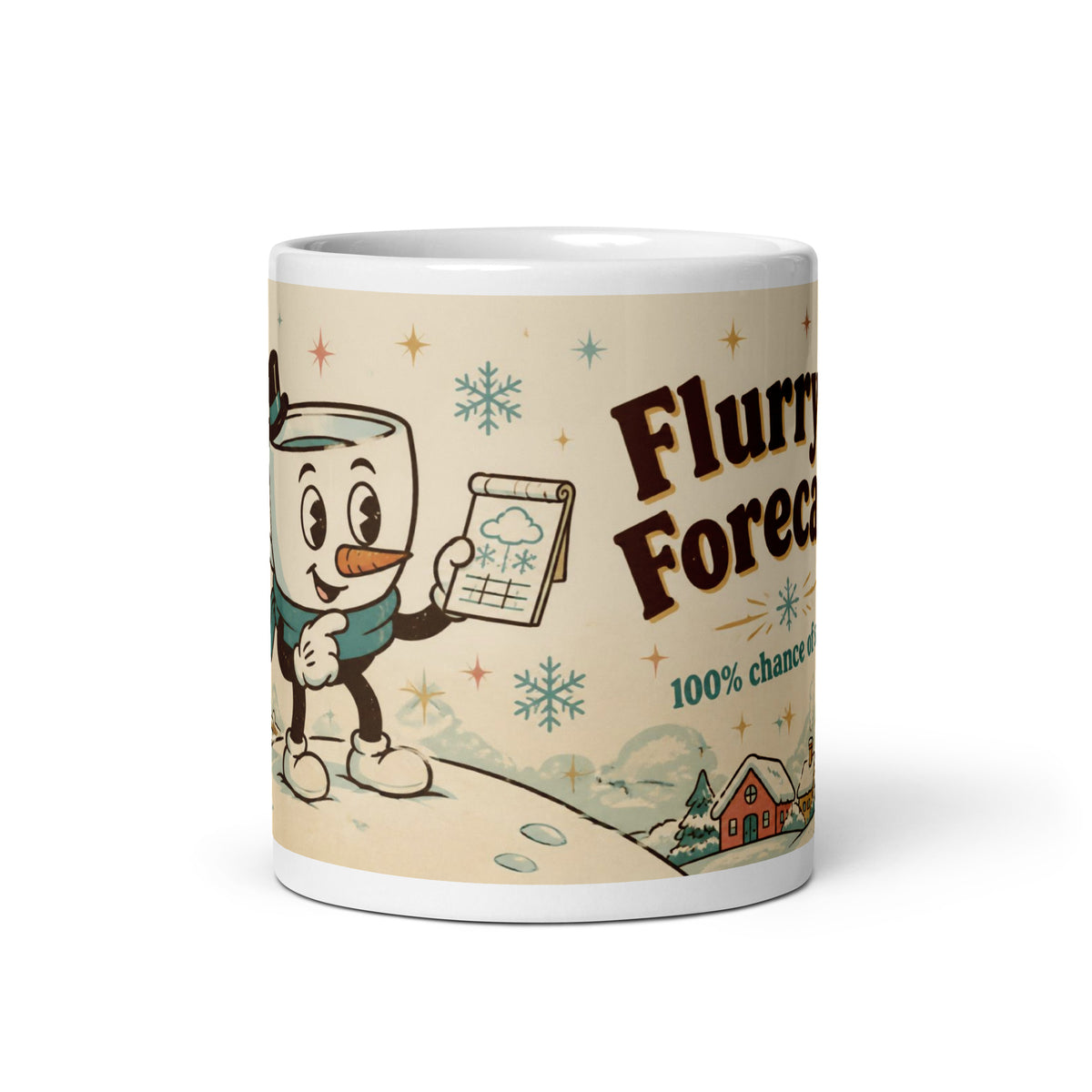 Flurry's Forecast 11 oz mug, front view