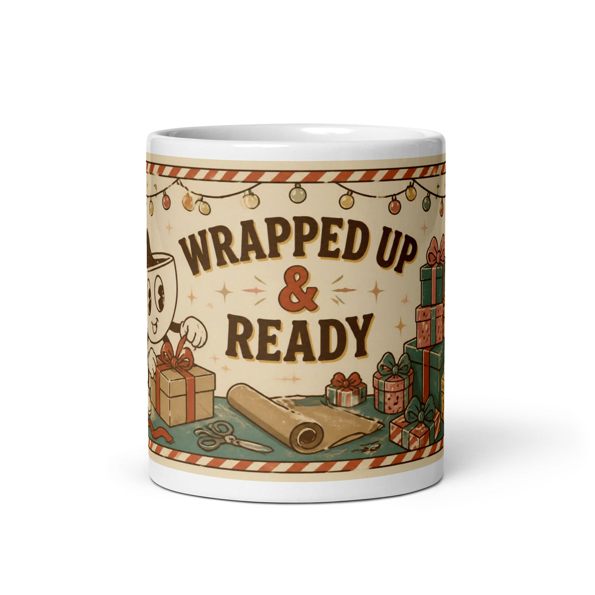 Wrapped Up & Ready 11 oz mug, front view