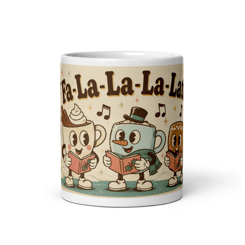 Fa-La-La-La-Latte 11 oz mug, front view