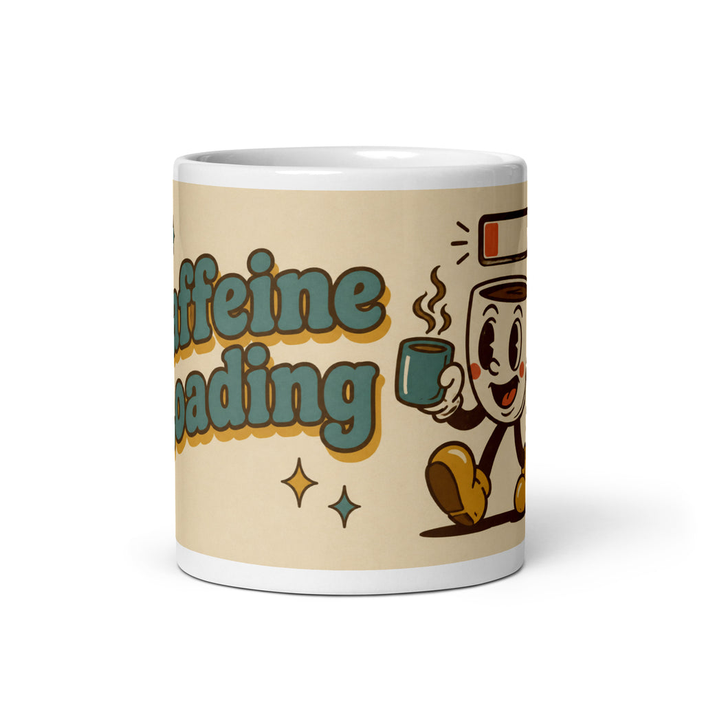 Caffeine Loading mug, 11 oz front view