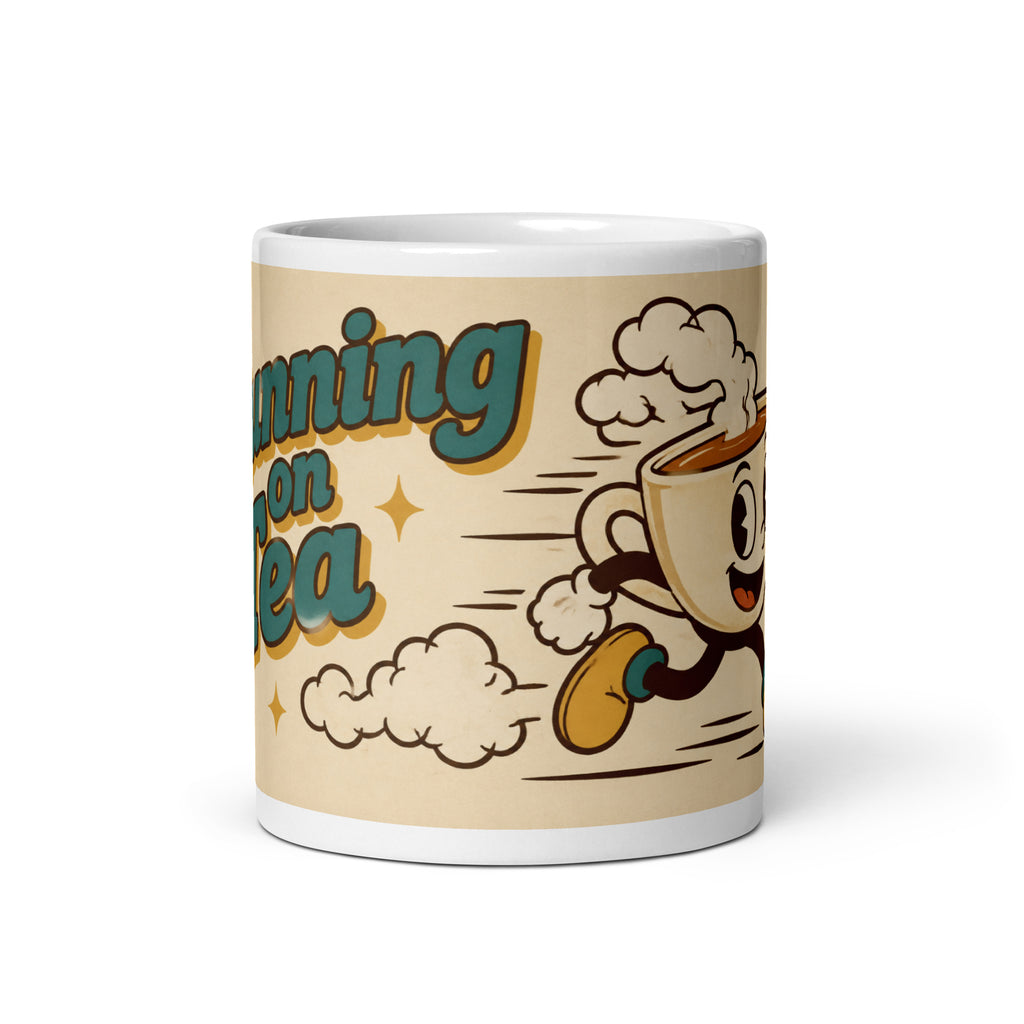 Running on Tea mug, 11 oz front view