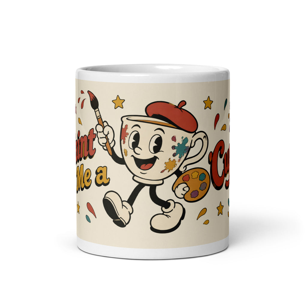 Paint Me a Cuppa mug, 11 oz front view