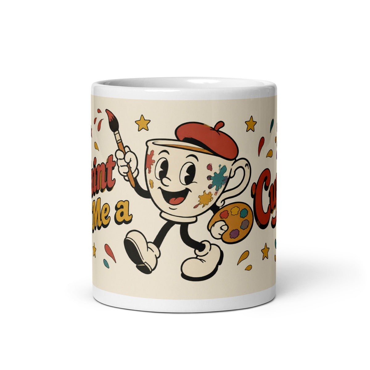 Paint Me a Cuppa mug, 11 oz front view