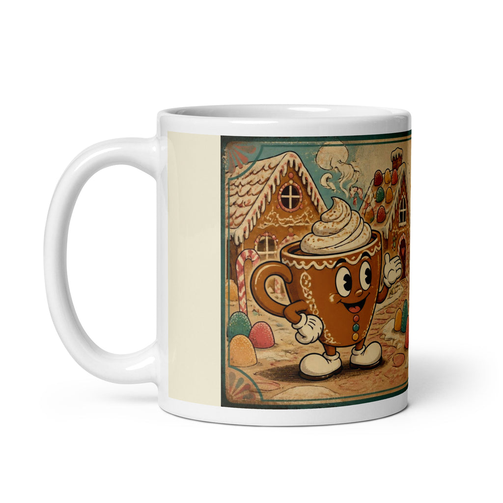 Gingerbread Latte 11 oz mug, handle on the left