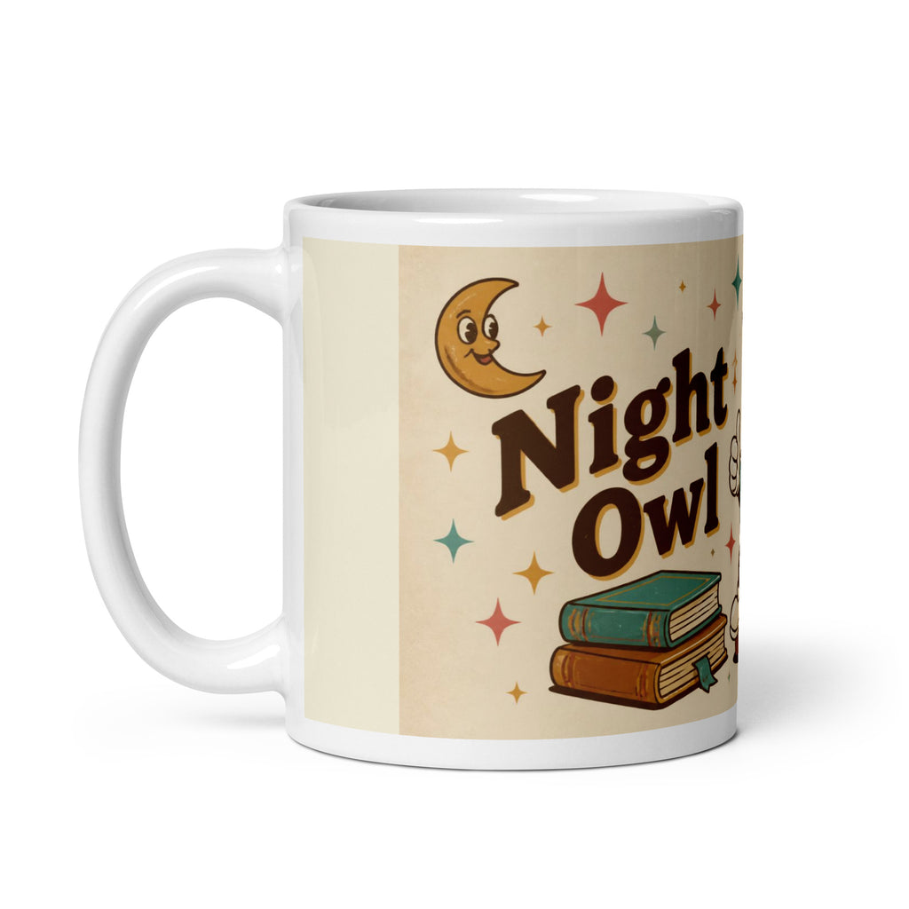 Night Owl 11 oz mug, handle on the left