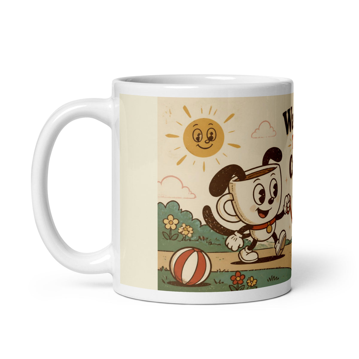 Walkies, Then Coffee 11 oz mug, handle on the left