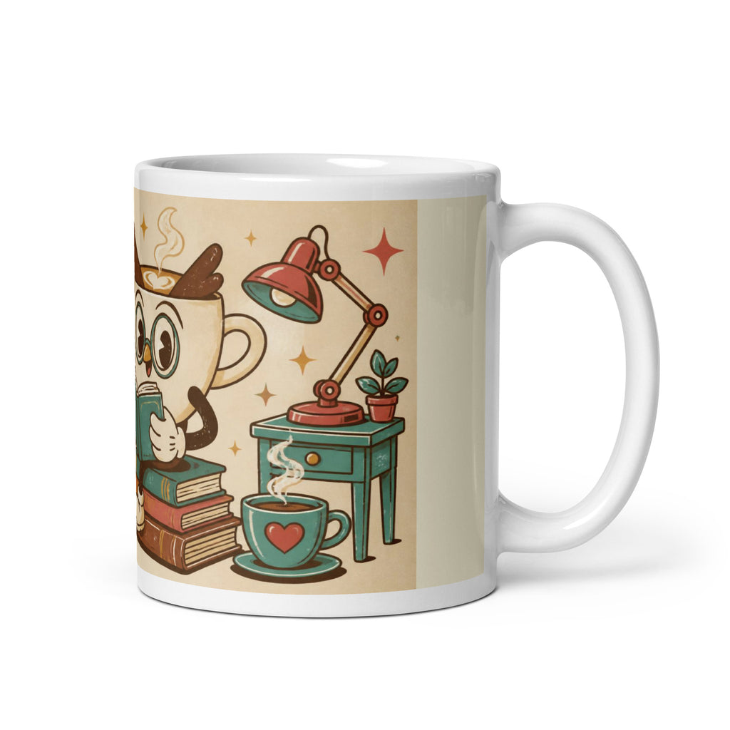 Night Owl 11 oz mug, handle on the right