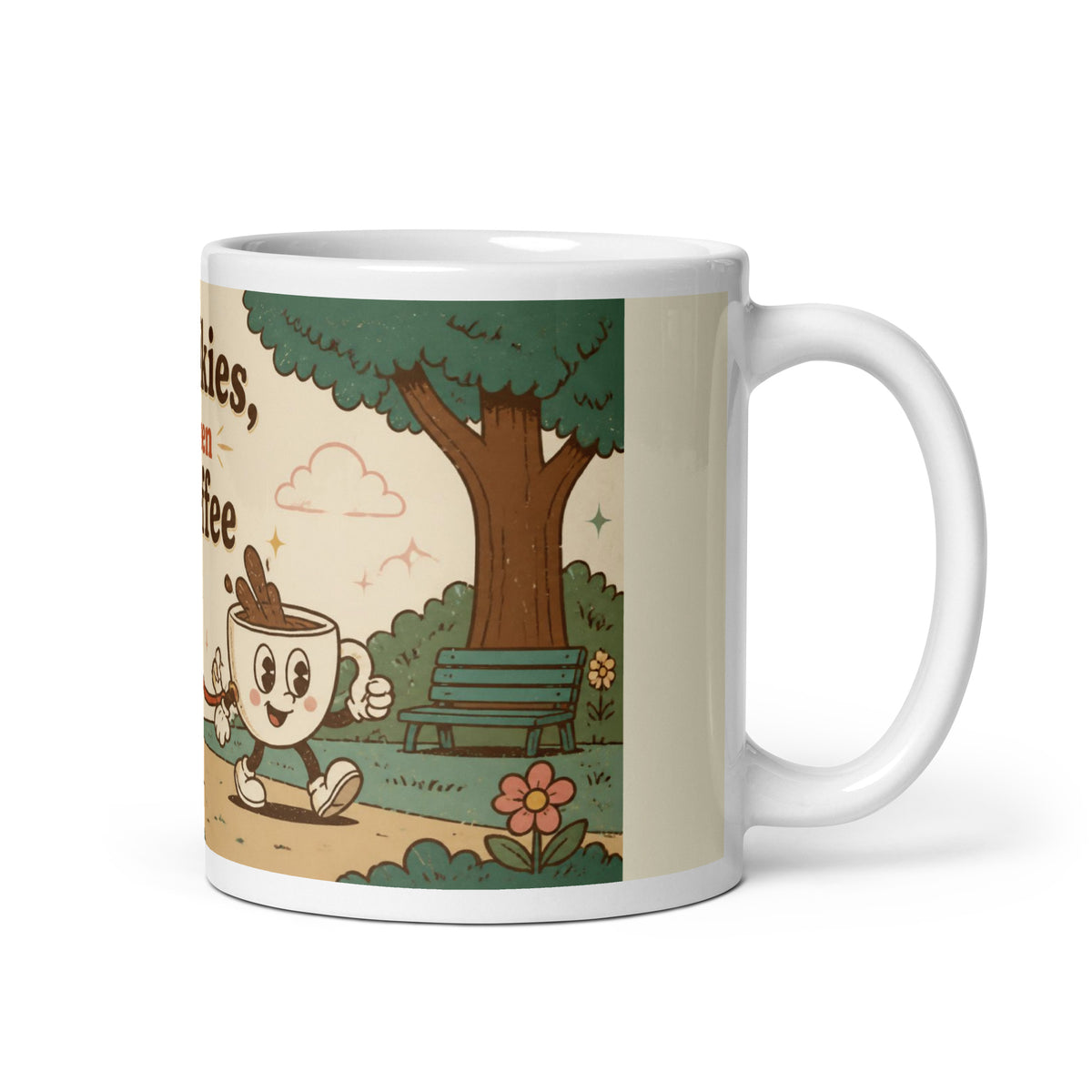Walkies, Then Coffee 11 oz mug, handle on the right