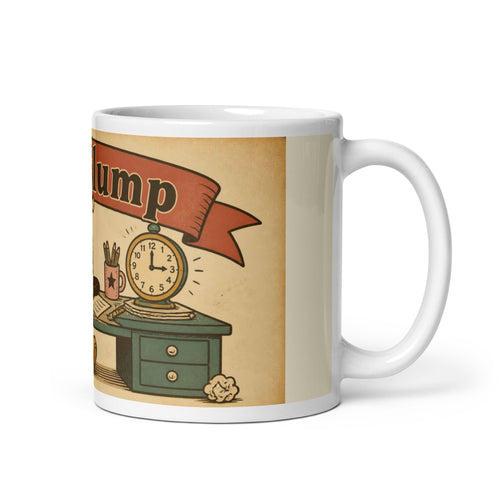 3pm Slump 11 oz mug, handle on the right