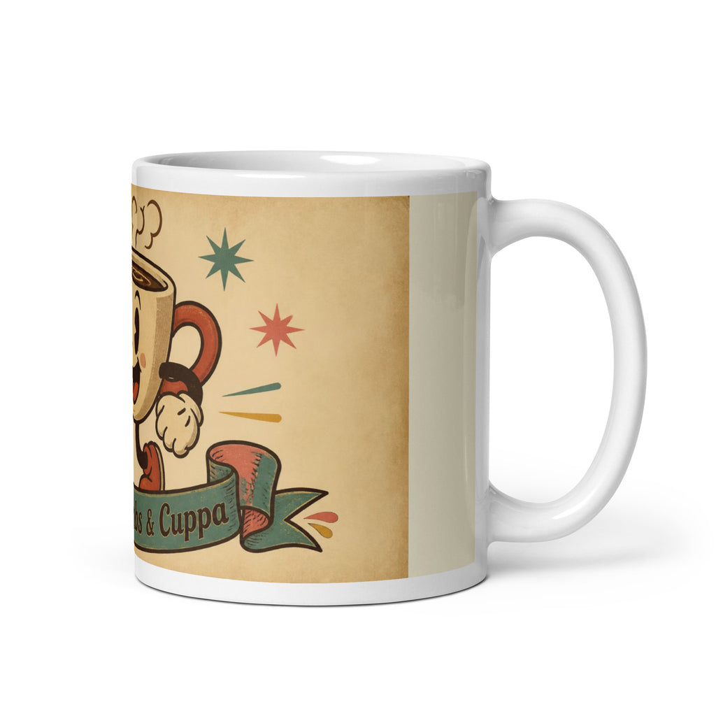 Cookie Crumbs & Cuppa 11 oz mug, handle on the right