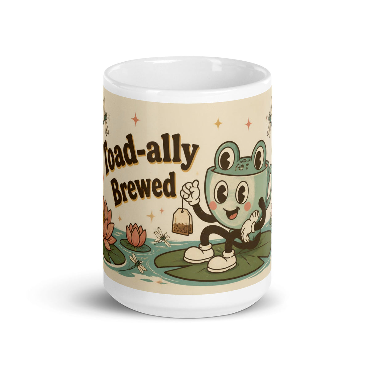 Toad-ally Brewed 15 oz mug, front view
