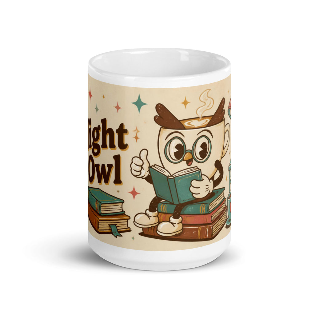 Night Owl 15 oz mug, front view