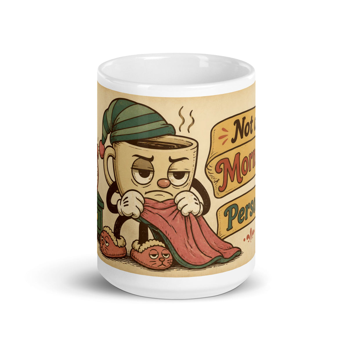 Not a Morning Person 15 oz mug, front view