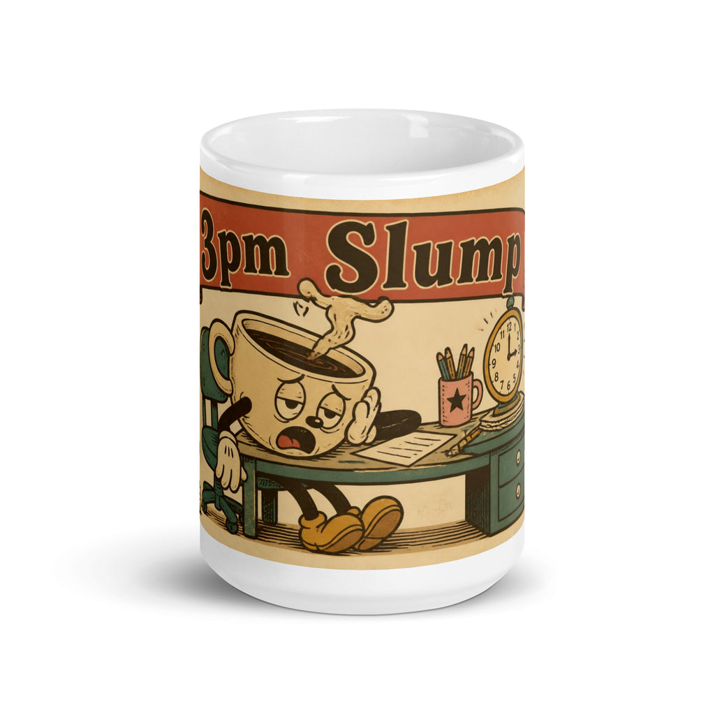 3pm Slump 15 oz mug, front view