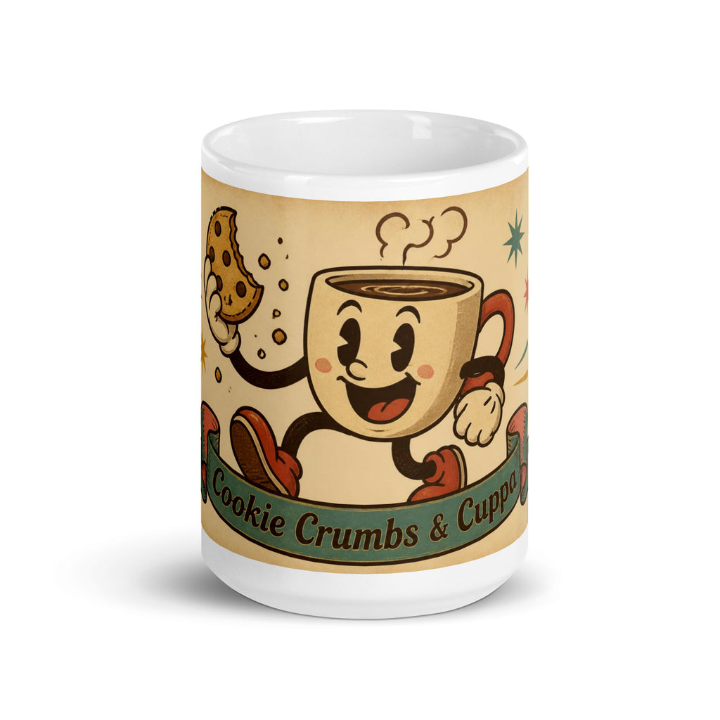 Cookie Crumbs & Cuppa 15 oz mug, front view