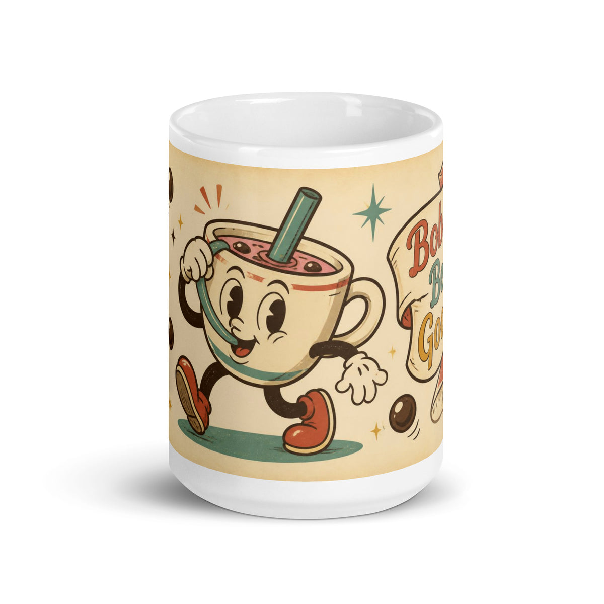 Boba Be Good 15 oz mug, front view