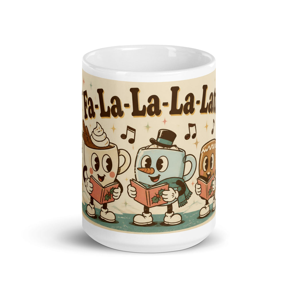 Fa-La-La-La-Latte 15 oz mug, front view