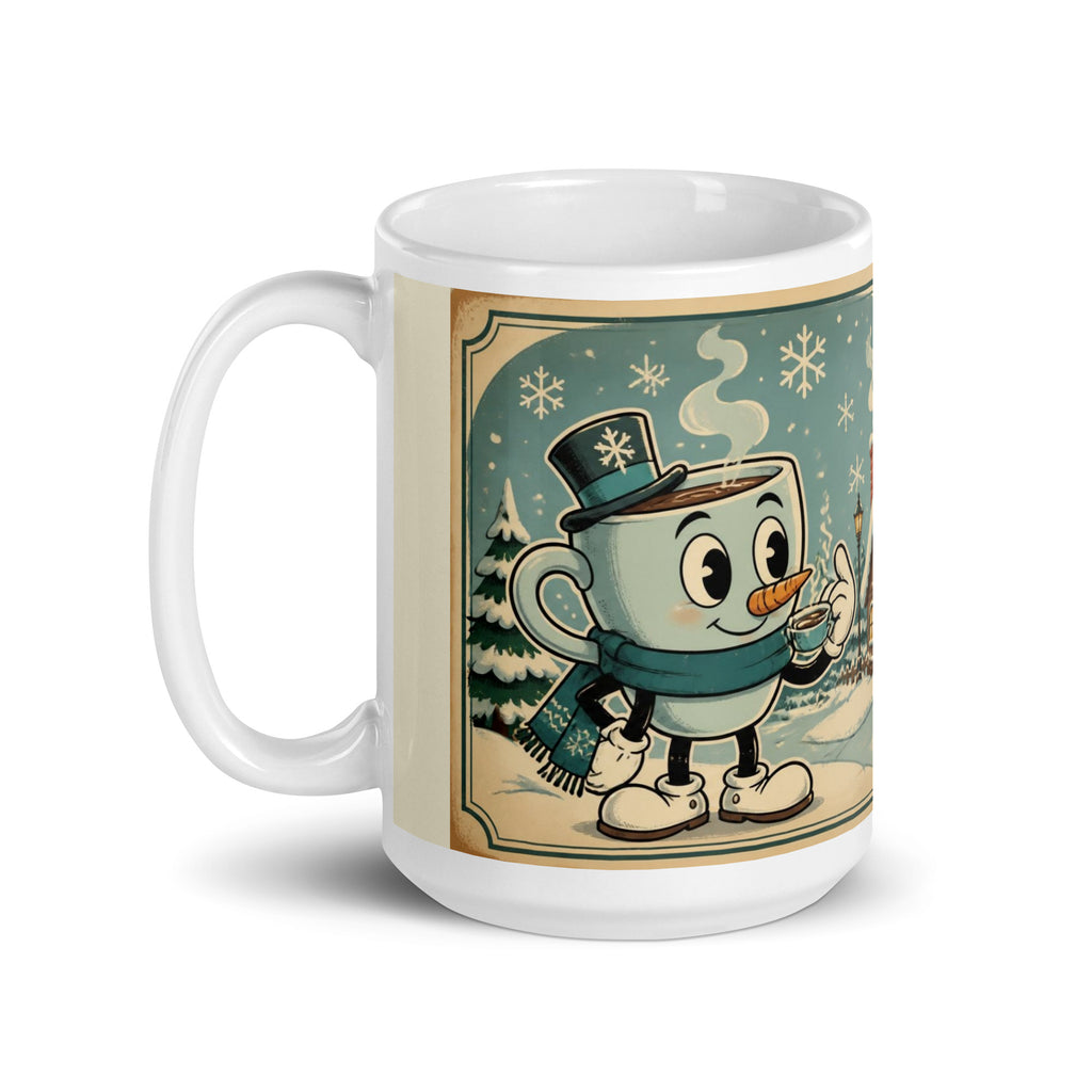 Snow Day Sips 15 oz mug, handle on the left