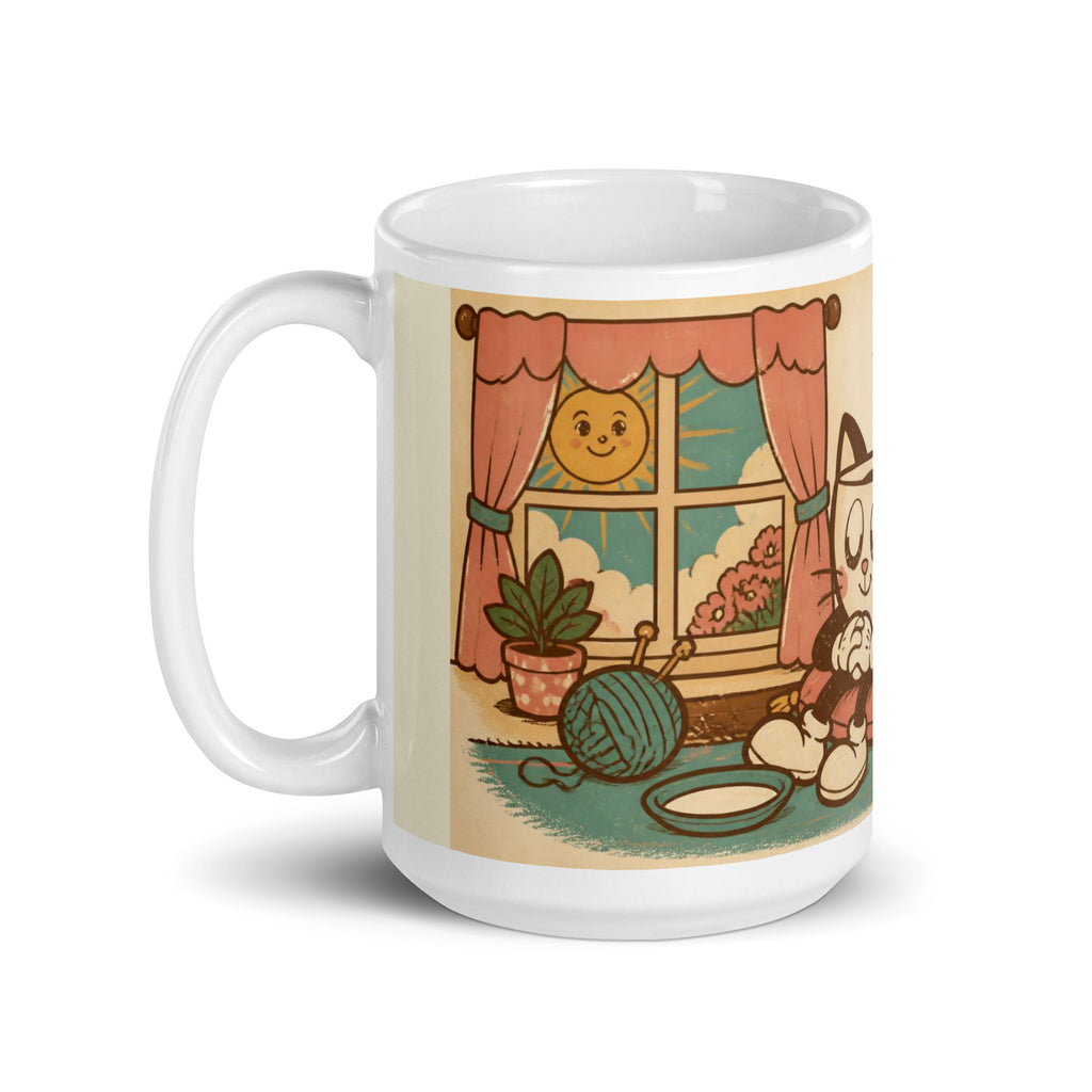 Paws for Tea 15 oz mug, handle on the left
