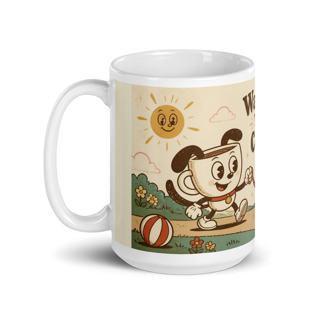 Walkies, Then Coffee 15 oz mug, handle on the left
