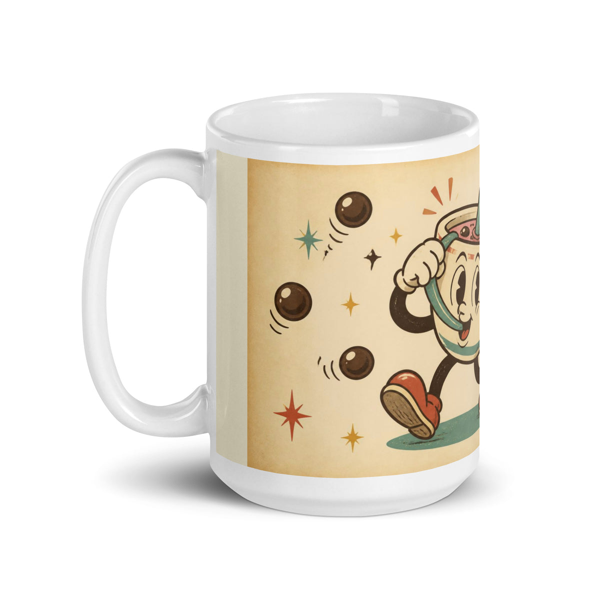 Boba Be Good 15 oz mug, handle on the left