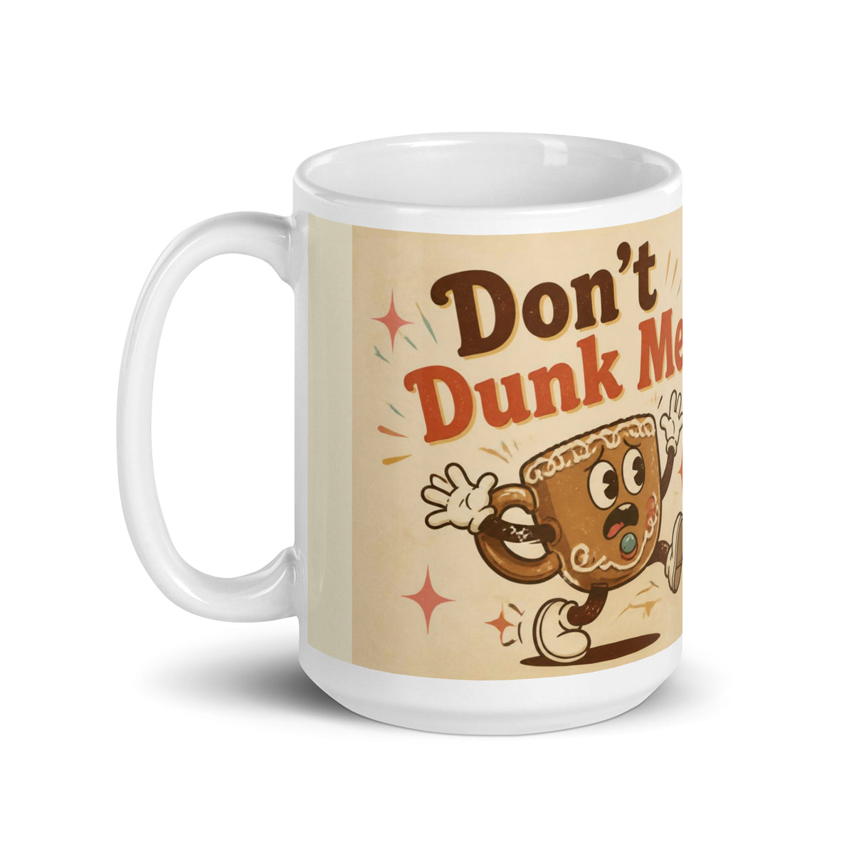 Don't Dunk Me! 15 oz mug, handle on the left