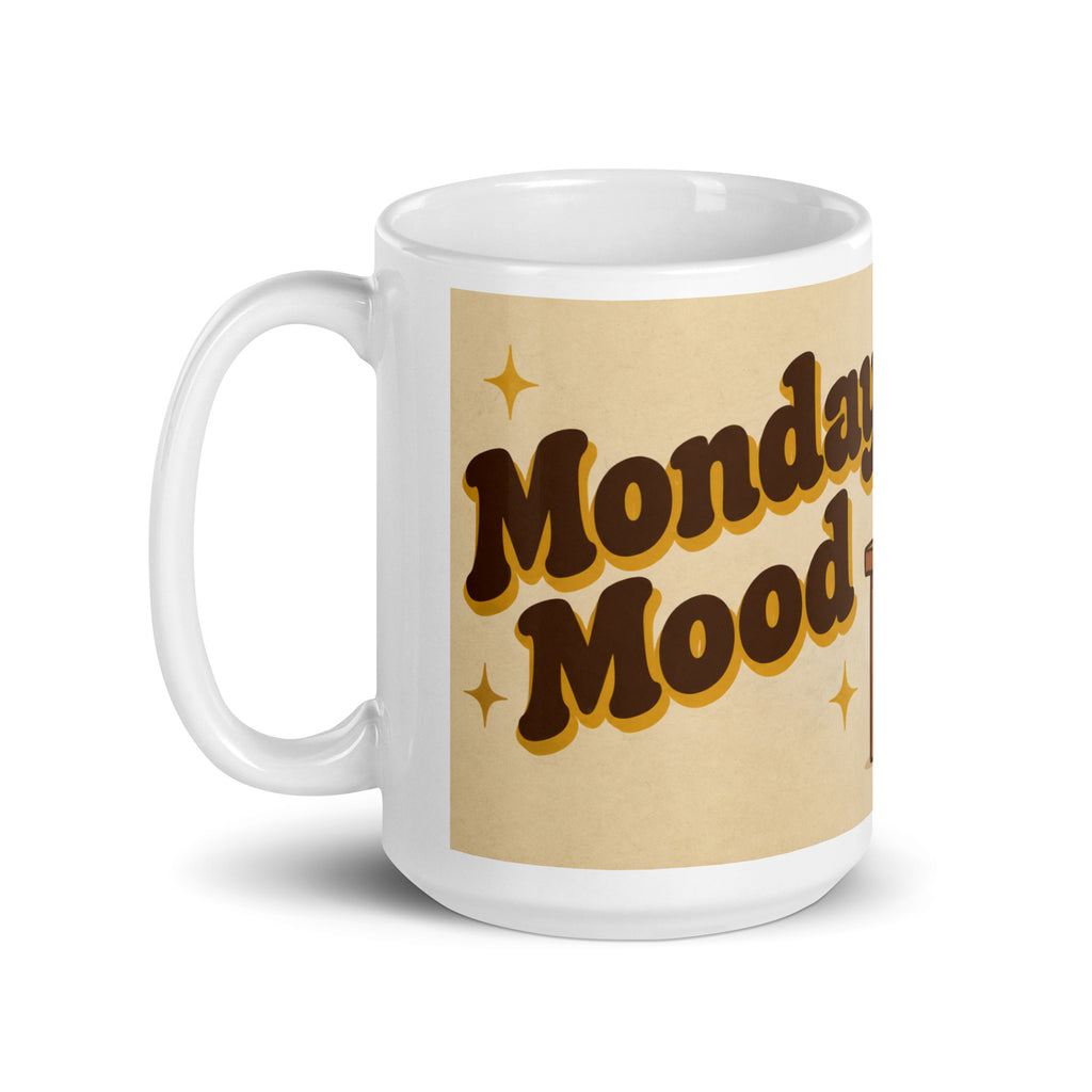 Monday Mood 15 oz mug, handle on the left