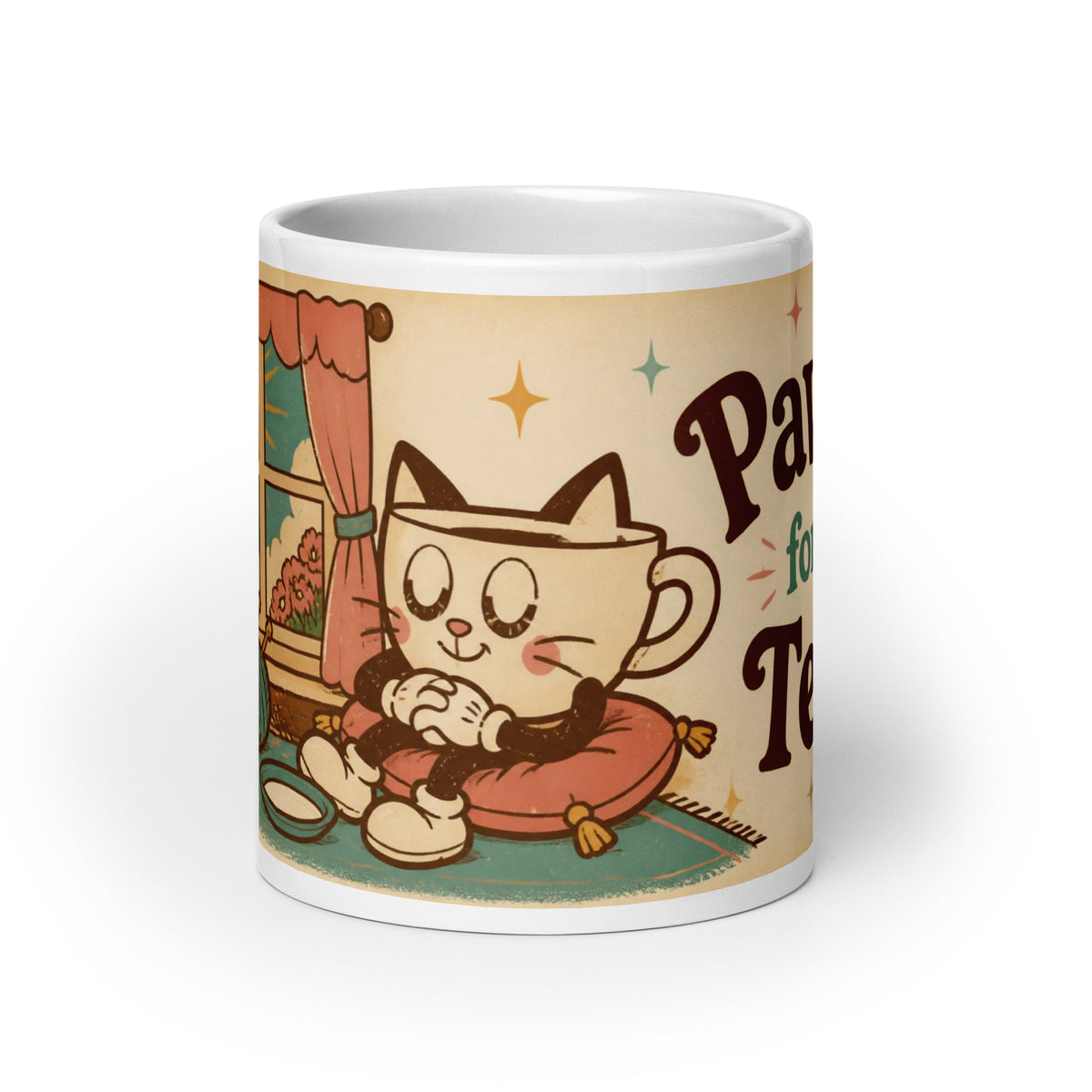 Paws for Tea 20 oz mug, front view