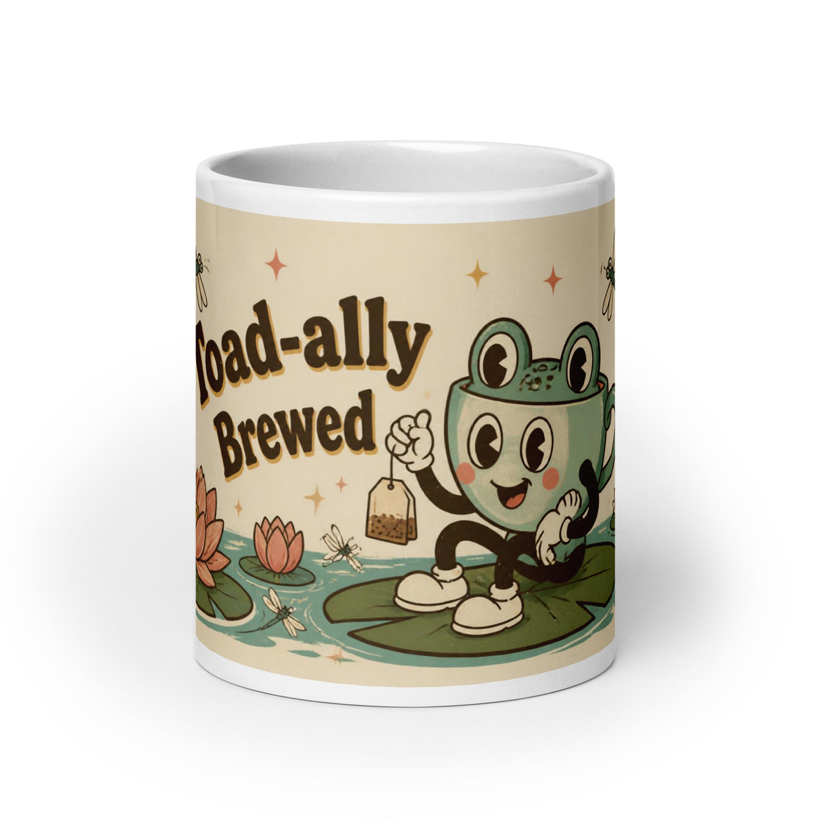 Toad-ally Brewed 20 oz mug, front view