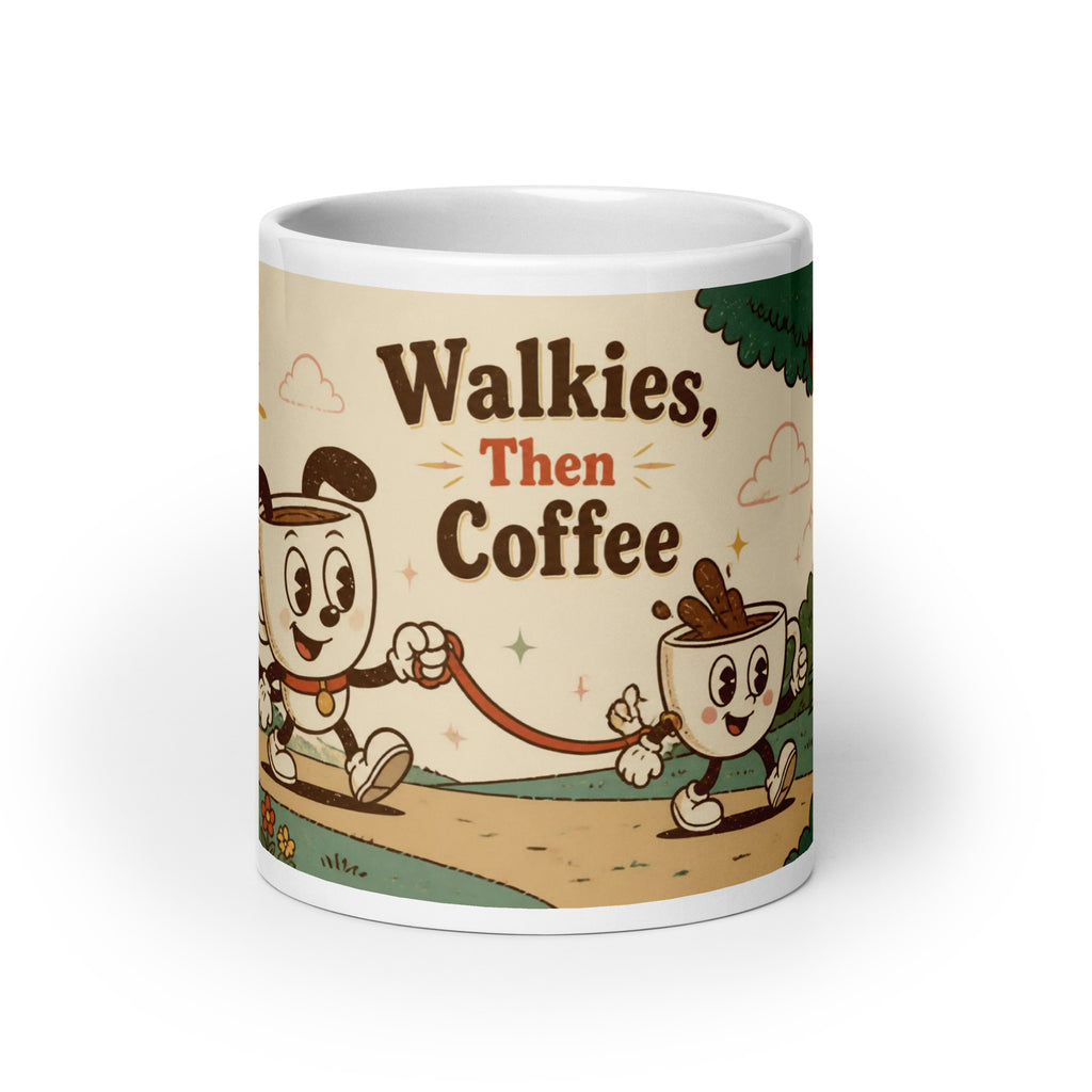 Walkies, Then Coffee 20 oz mug, front view