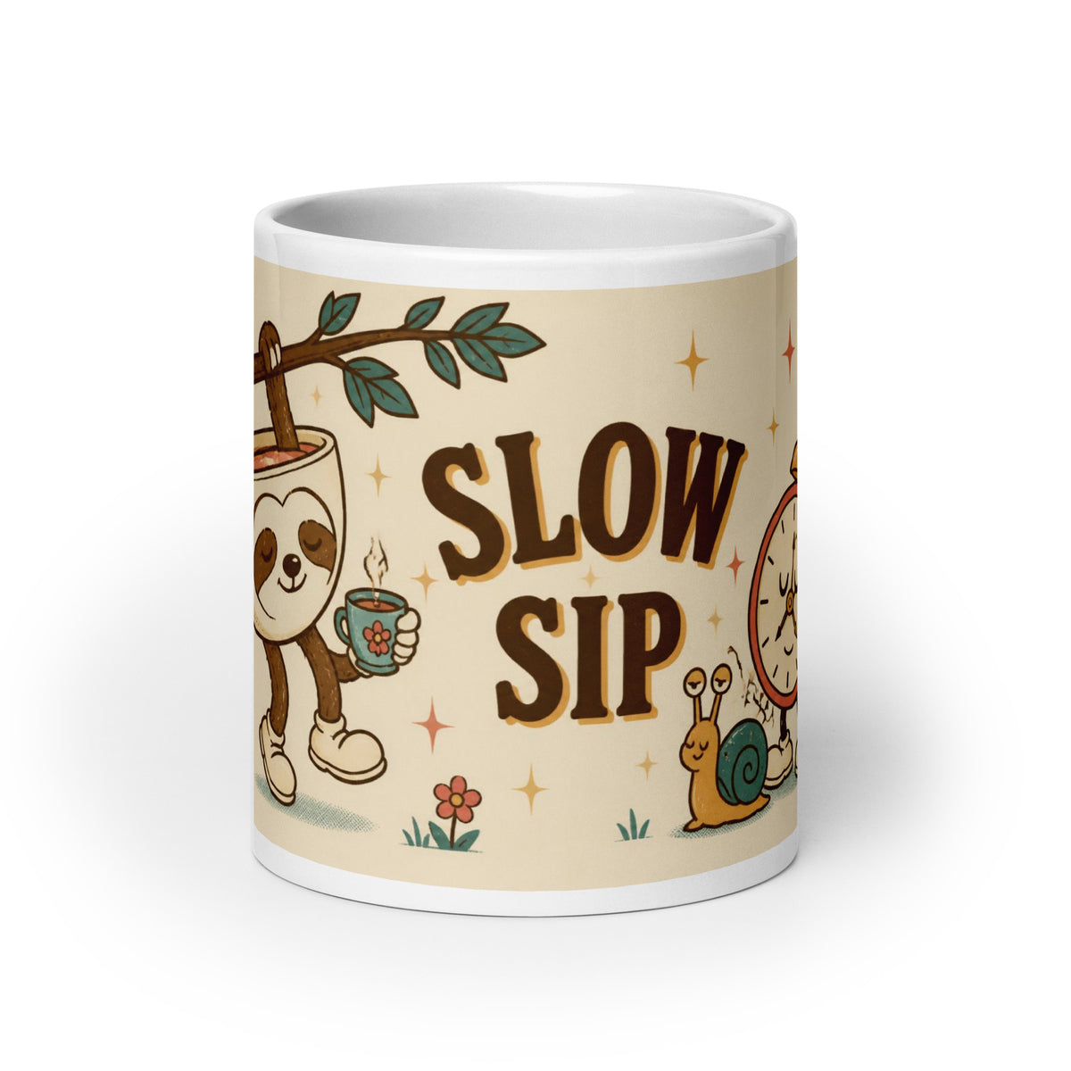 Slow Sip 20 oz mug, front view