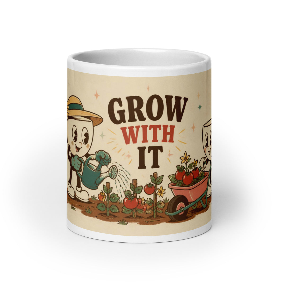 Grow With It 20 oz mug, front view