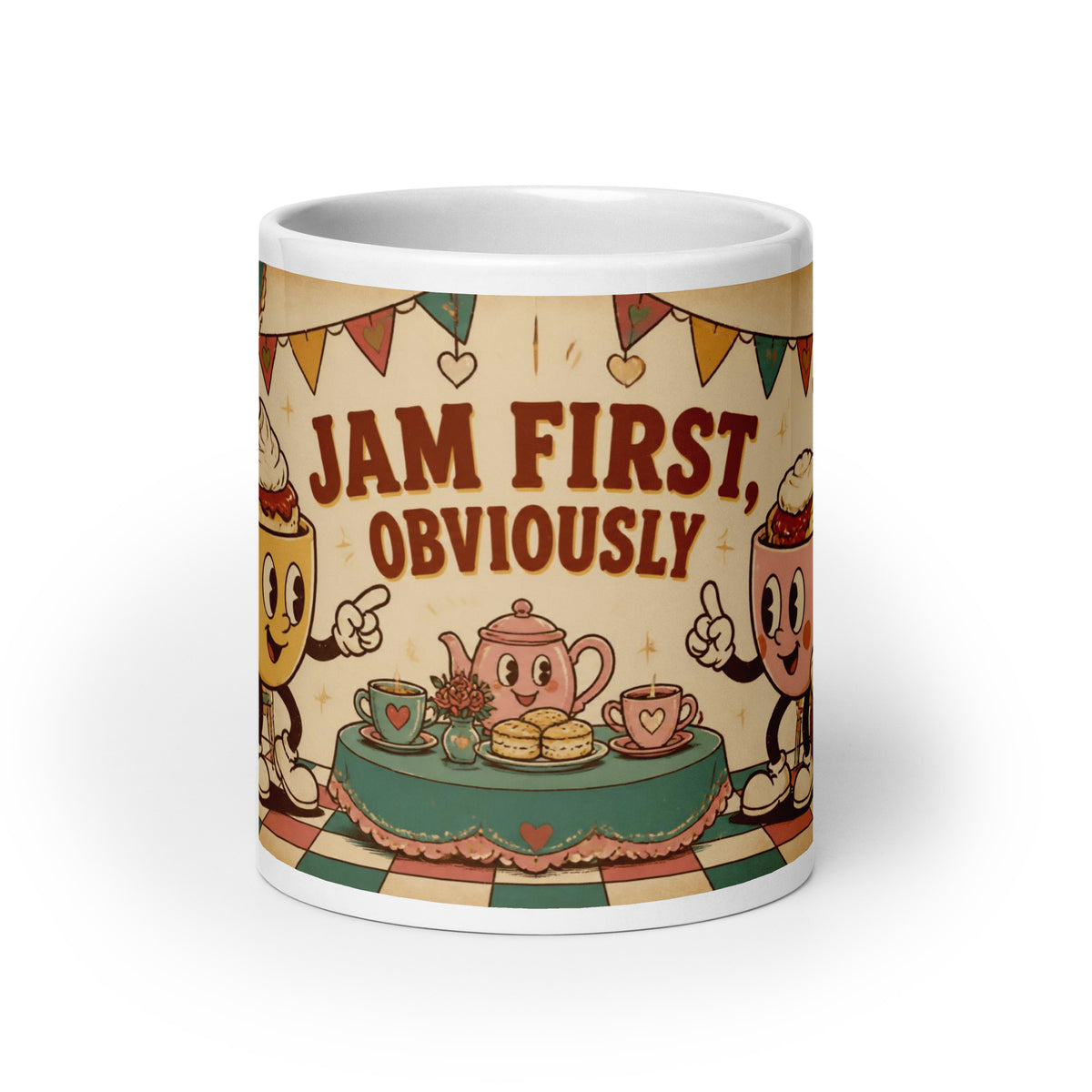 Jam First, Obviously 20 oz mug, front view