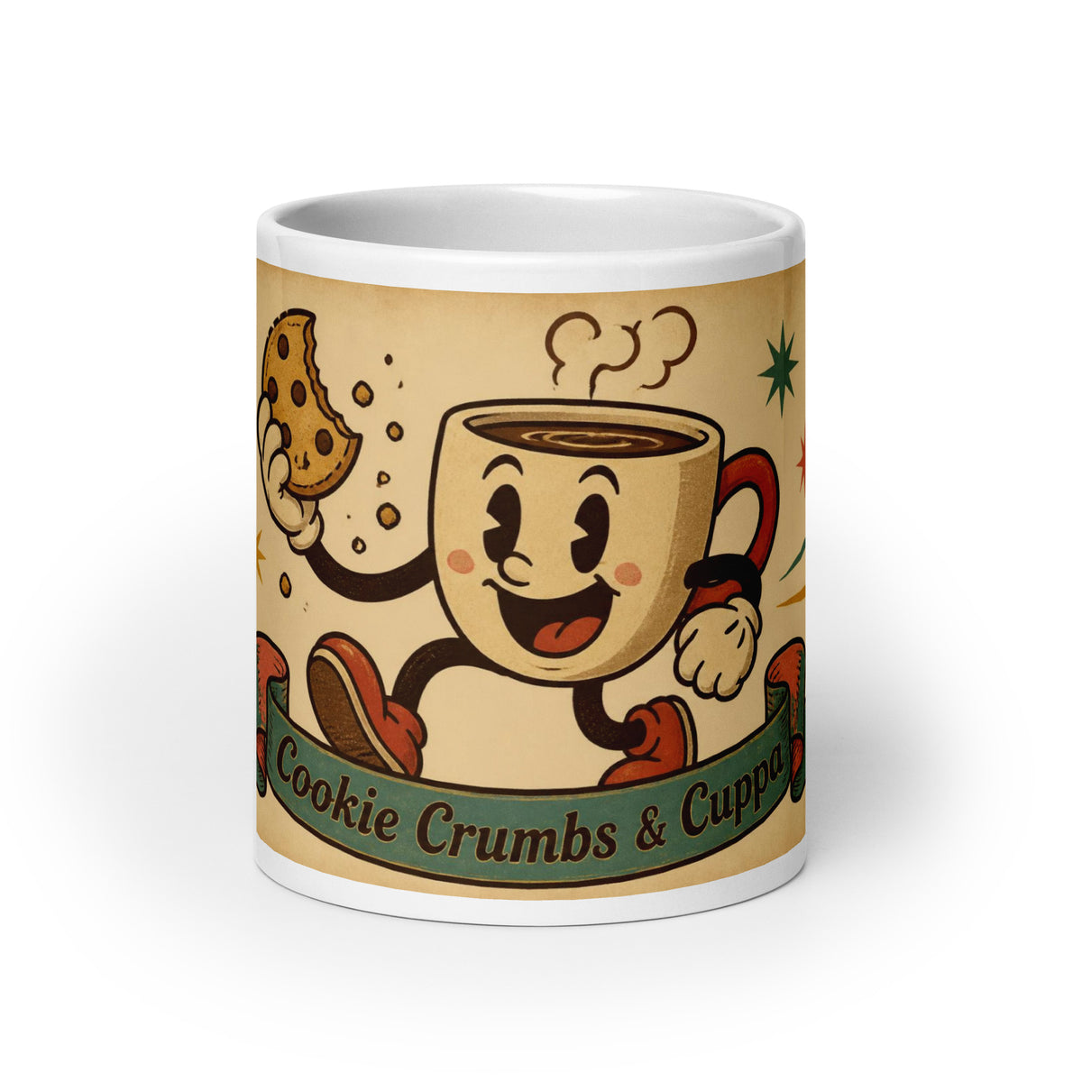 Cookie Crumbs & Cuppa 20 oz mug, front view