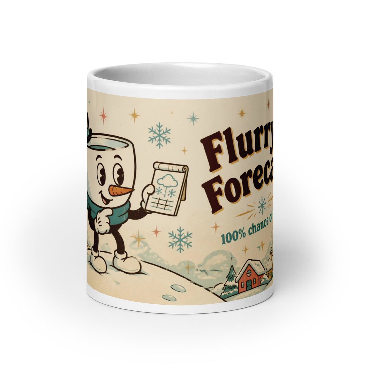 Flurry's Forecast 20 oz mug, front view