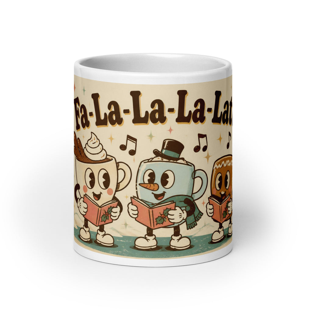 Fa-La-La-La-Latte 20 oz mug, front view