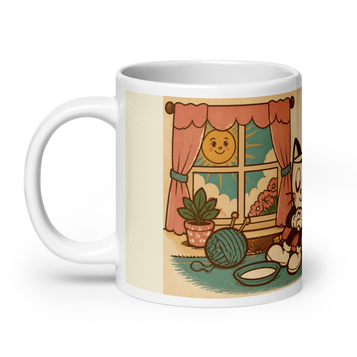 Paws for Tea 20 oz mug, handle on the left