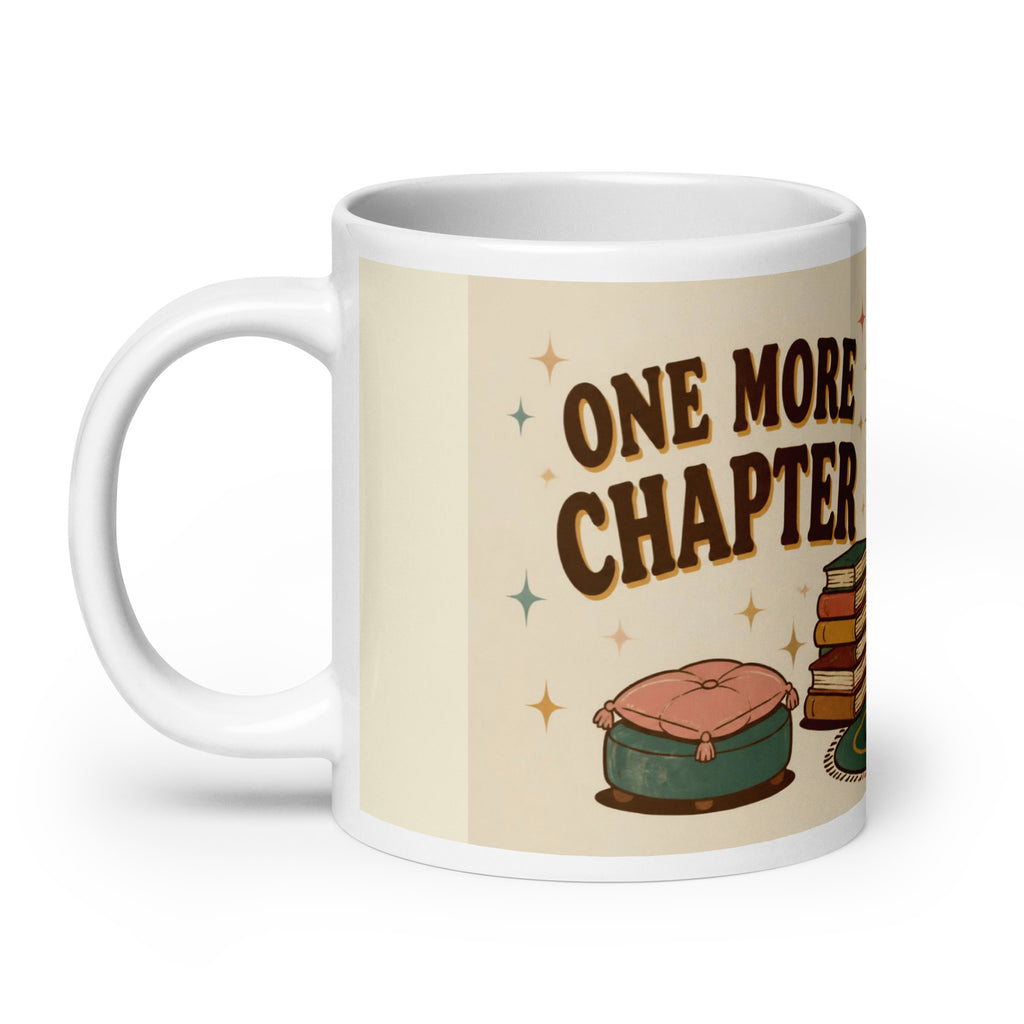 One More Chapter 20 oz mug, handle on the left