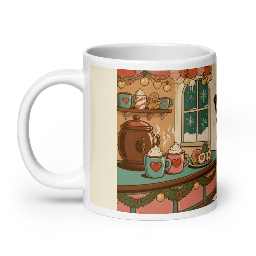 Donut Worry 20 oz mug, handle on the left