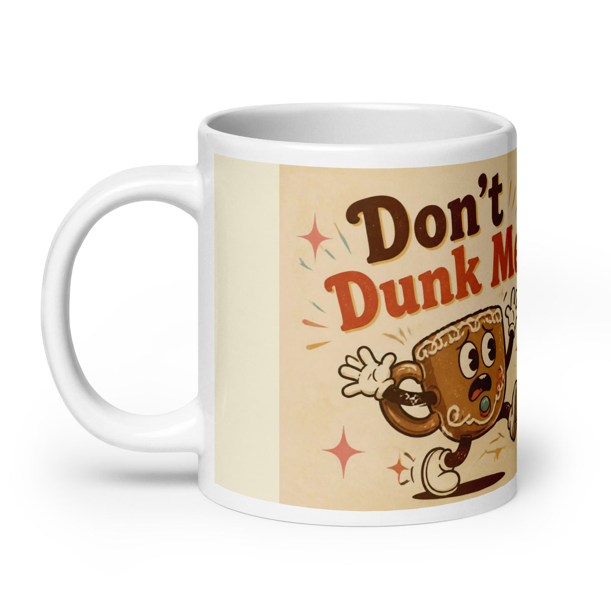 Don't Dunk Me! 20 oz mug, handle on the left